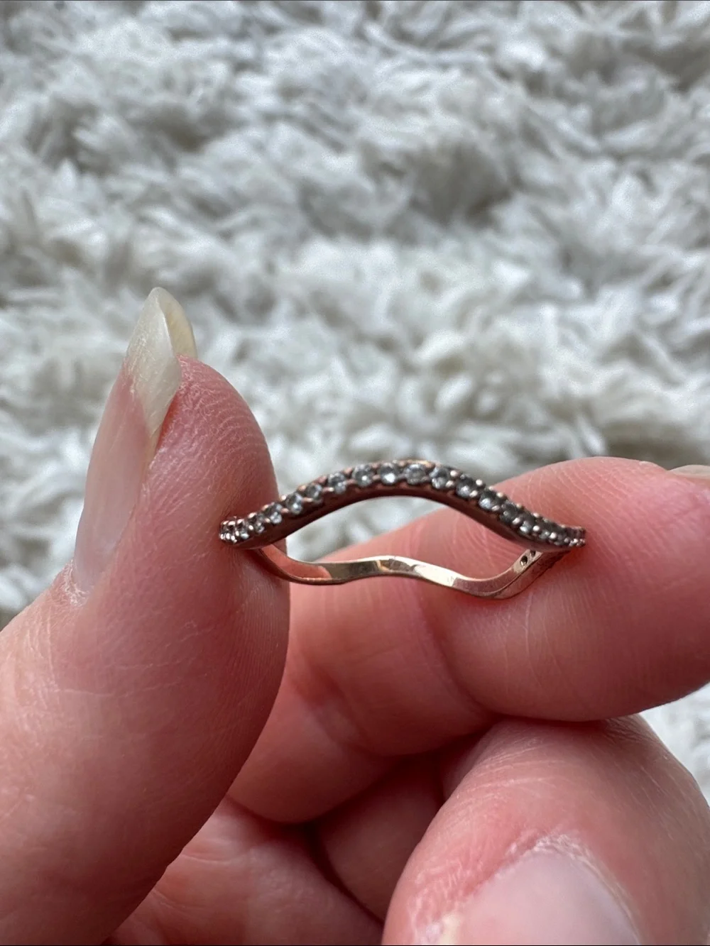Sterling Plated Wave Ring